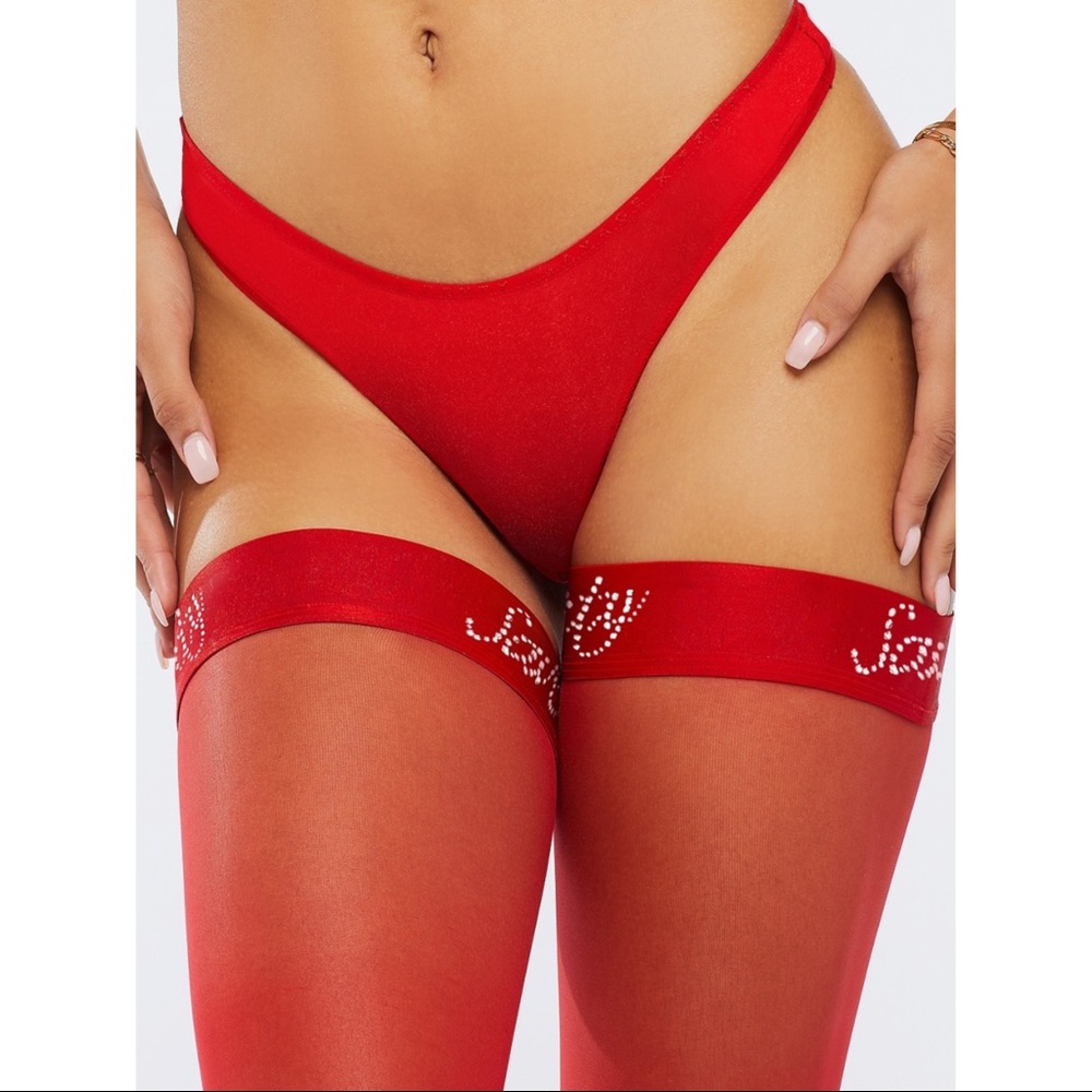Savage X Fenty- Divorce Court Thigh High Stay Up Stockings - Picture 3 of 7
